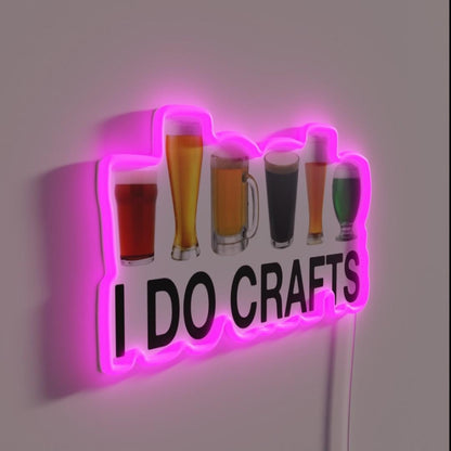 Beer I Do Crafts Rgb Led Neon Sign - LED neon sign close-up detail