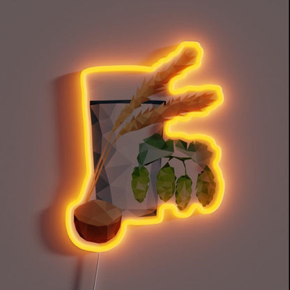 Beer Ingredients Rgb Led Neon Sign - Custom LED neon sign front view