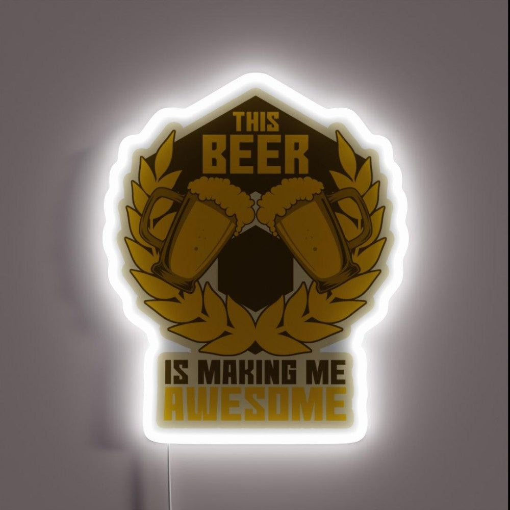 Beer Is Awesome Rgb Led Neon Sign - Custom LED neon sign front view