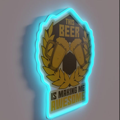 Beer Is Awesome Rgb Led Neon Sign - LED neon sign close-up detail