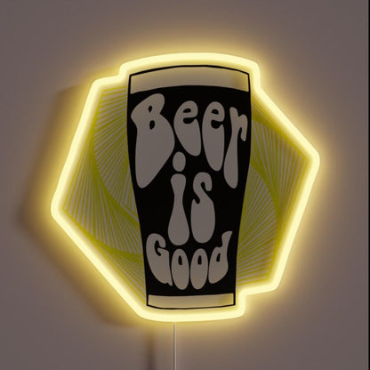 Beer Is Good Rgb Led Neon Sign - Custom LED neon sign front view