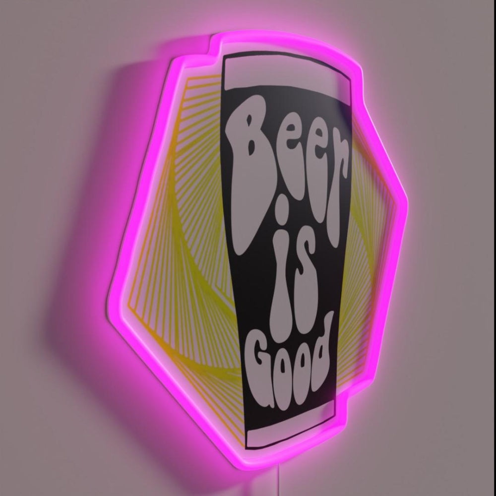 Beer Is Good Rgb Led Neon Sign - LED neon sign close-up detail