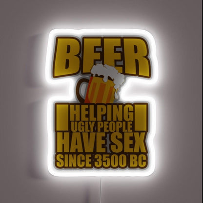 Beer Is Helping Rgb Led Neon Sign - Custom LED neon sign front view