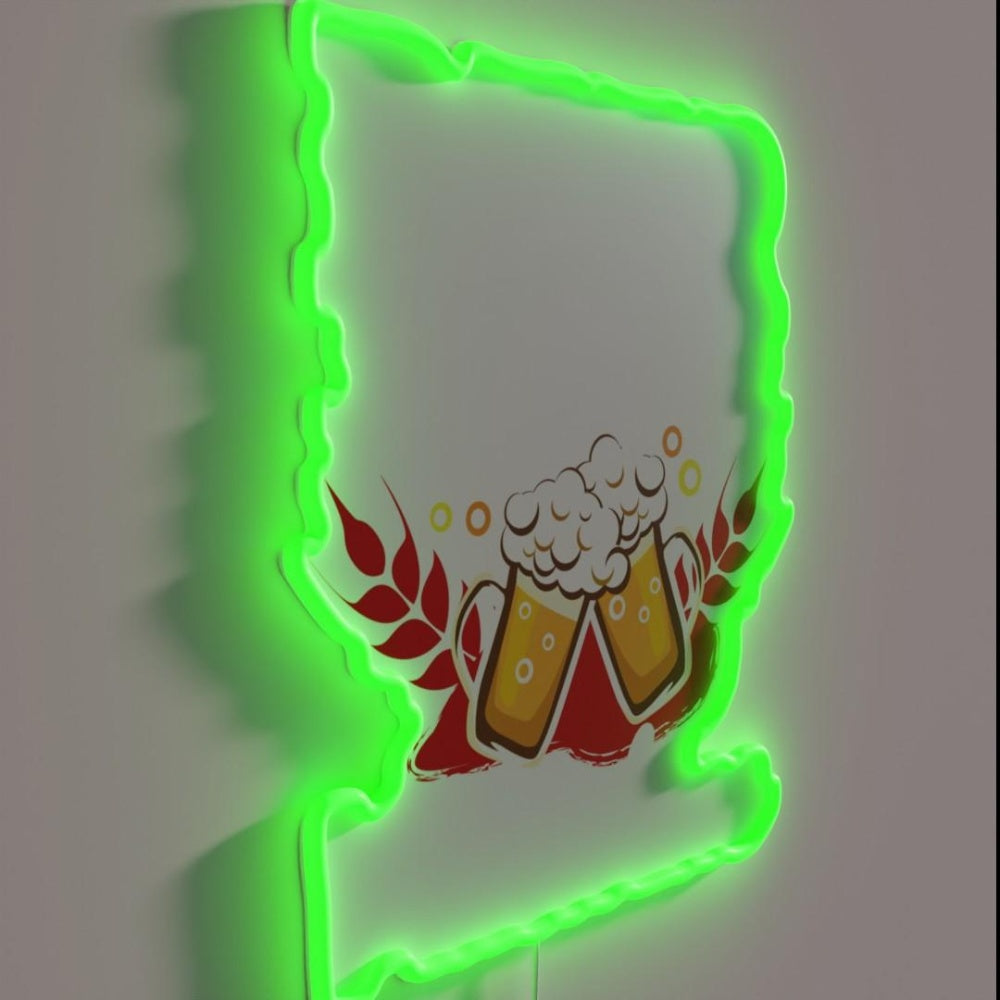 Beer Is My Valentine Rgb Led Neon Sign - LED neon sign close-up detail
