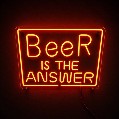 Beer Is The Answer Neon Sign LED Neon Sign high-converting product image