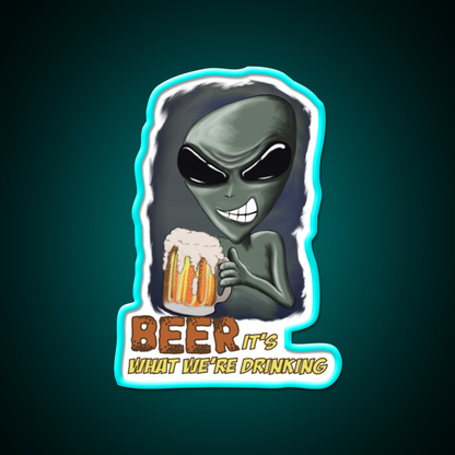 Beer Its What Were Drinking Man Cave Bar Led Neon Sign Rgb Color