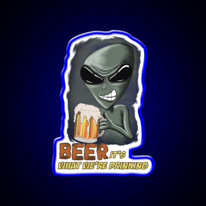 Beer Its What Were Drinking Man Cave Bar Led Neon Sign Rgb Color