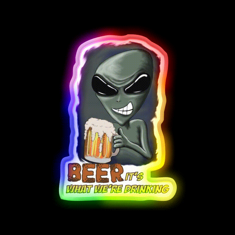 Beer Its What Were Drinking Man Cave Bar Led Neon Sign Rgb Color