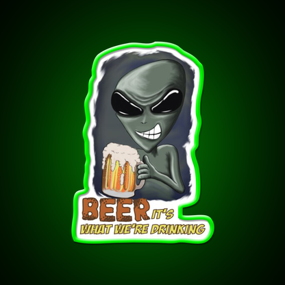 Beer Its What Were Drinking Man Cave Bar Led Neon Sign Rgb Color