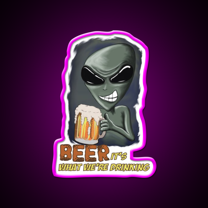 Beer Its What Were Drinking Man Cave Bar Led Neon Sign Rgb Color