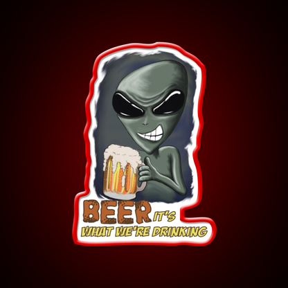 Beer Its What Were Drinking Man Cave Bar Led Neon Sign Rgb Color