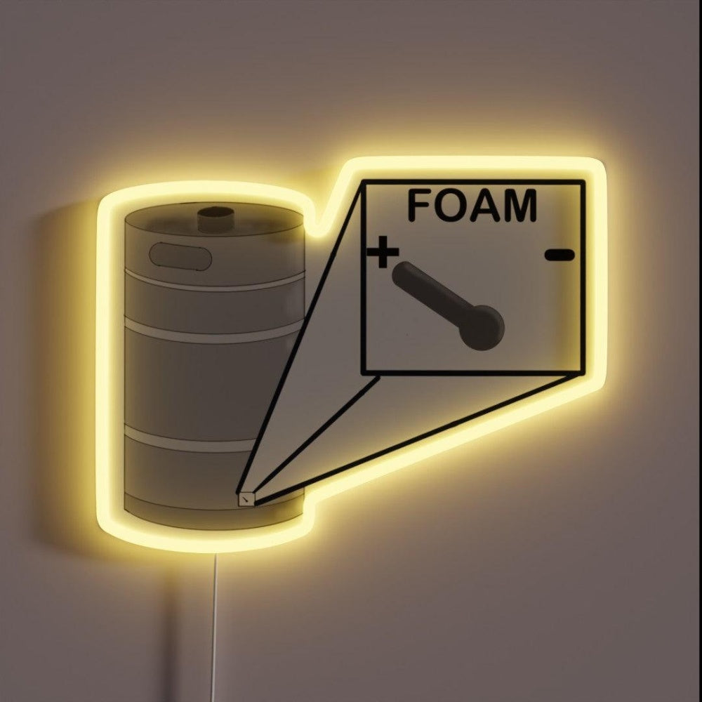 Beer Keg Foam Control Rgb Led Neon Sign - Custom LED neon sign front view