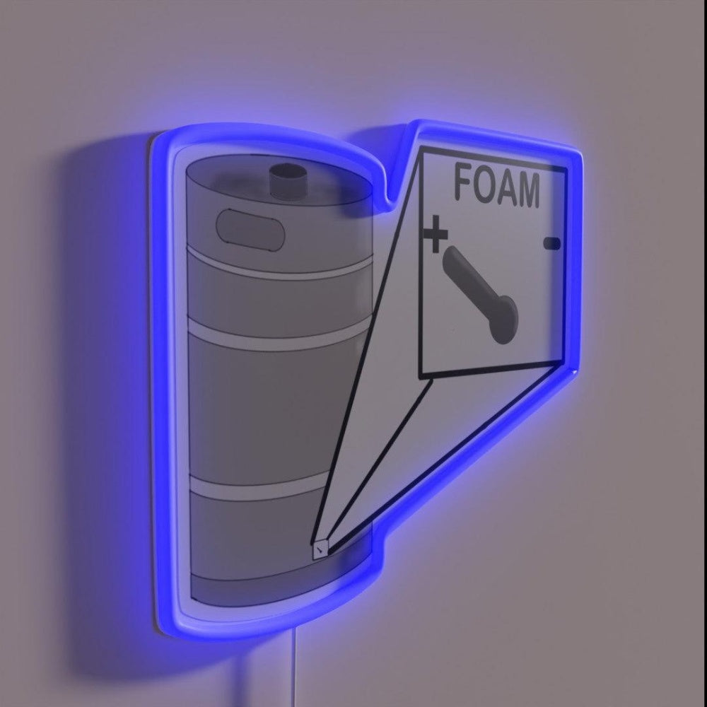 Beer Keg Foam Control Rgb Led Neon Sign - LED neon sign close-up detail