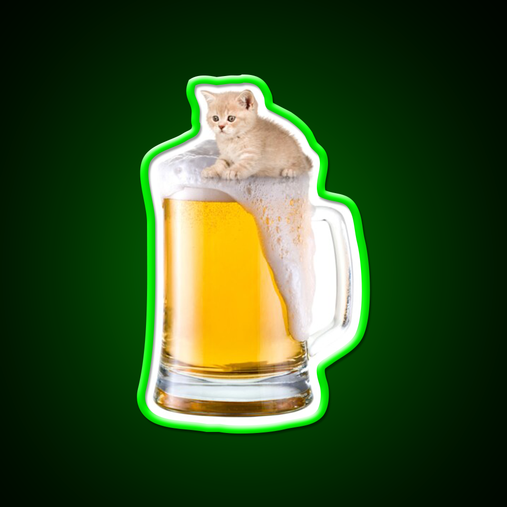 Beer Kitty Beer Bar Decor Led Neon Sign Rgb Color - LED neon sign view 8