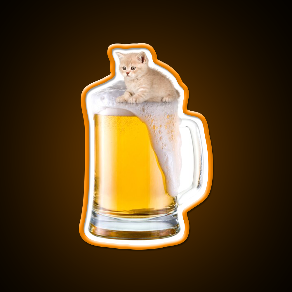 Beer Kitty Beer Bar Decor Led Neon Sign Rgb Color - LED neon sign view 6