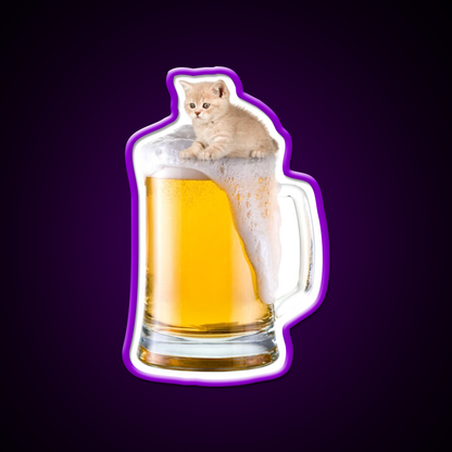 Beer Kitty Beer Bar Decor Led Neon Sign Rgb Color - LED neon sign view 9