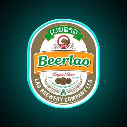 Beer Lao Beer Bar Decor Led Neon Sign Rgb Color - Size and dimension reference