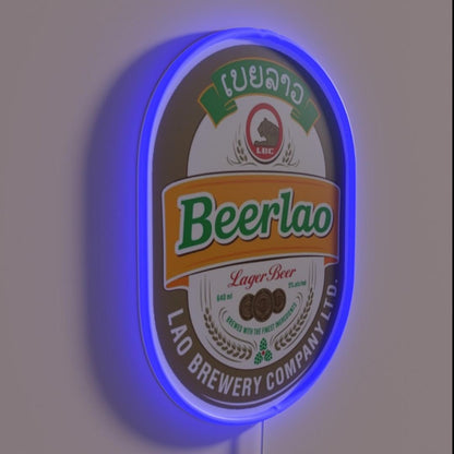 Beer Lao Rgb Led Neon Sign - LED neon sign close-up detail