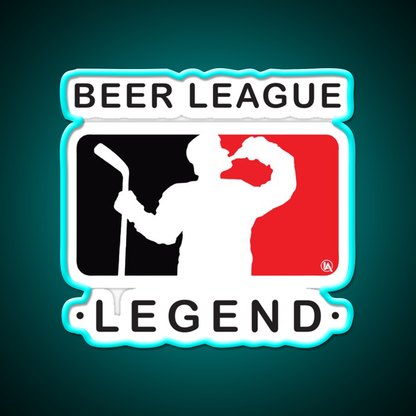 Beer League Legend Beer Bar Decor Led Neon Sign Rgb Color - Size and dimension reference