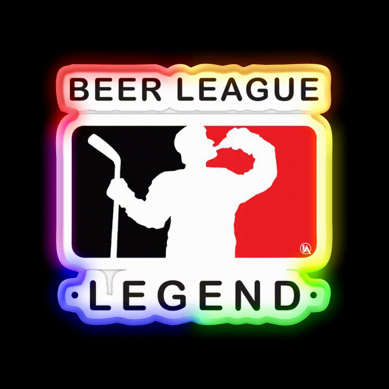 Beer League Legend Beer Bar Decor Led Neon Sign Rgb Color - LED neon sign close-up detail