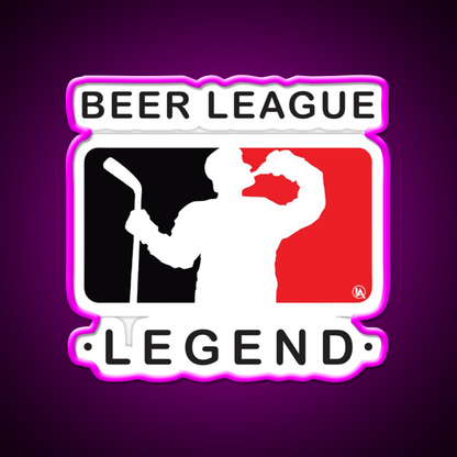 Beer League Legend Beer Bar Decor Led Neon Sign Rgb Color - Neon sign mounted on wall in room