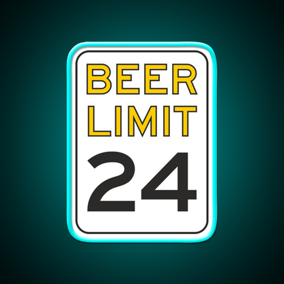 Beer Limit Beer Bar Decor Led Neon Sign Rgb Color - Size and dimension reference