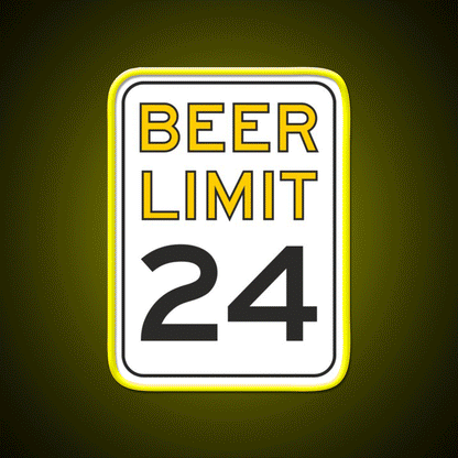 Beer Limit Beer Bar Decor Led Neon Sign Rgb Color - Custom LED neon sign front view