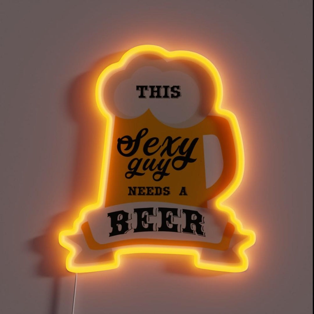 Beer Lover Alcoholic Beverage Rgb Led Neon Sign - Custom LED neon sign front view