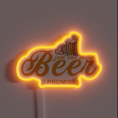 Beer Lover Alcoholic Beverage Saying Gift Rgb Led Neon Sign - Custom LED neon sign front view