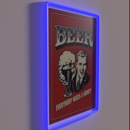 Beer Lover Rgb Led Neon Sign Restaurant Wall Art - LED neon sign close-up detail
