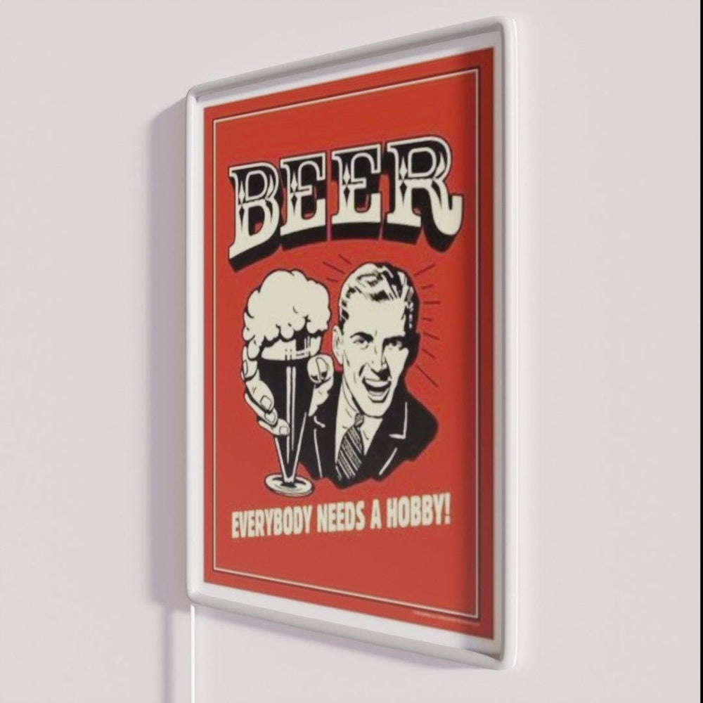 Beer Lover Rgb Led Neon Sign Restaurant Wall Art - Neon sign mounted on wall in room