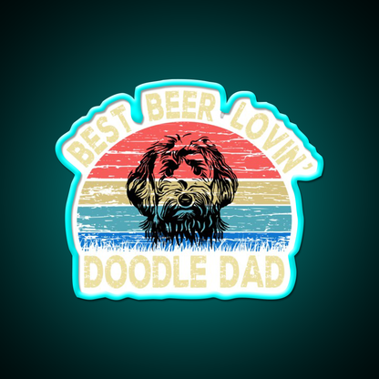 Beer Lovin Doodle Dad Design Beer Bar Decor Led Neon Sign Rgb Color - Size and dimension reference