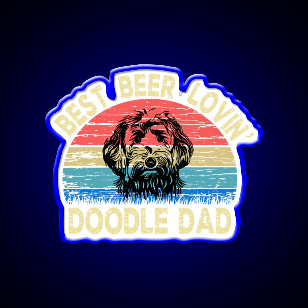 Beer Lovin Doodle Dad Design Beer Bar Decor Led Neon Sign Rgb Color - LED neon sign view 5
