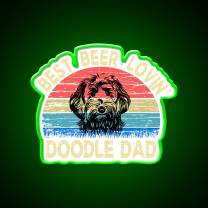 Beer Lovin Doodle Dad Design Beer Bar Decor Led Neon Sign Rgb Color - LED neon sign view 8