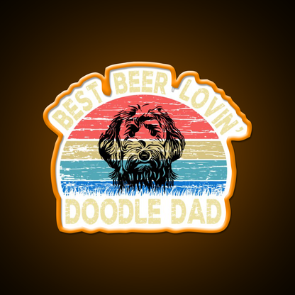 Beer Lovin Doodle Dad Design Beer Bar Decor Led Neon Sign Rgb Color - LED neon sign view 6