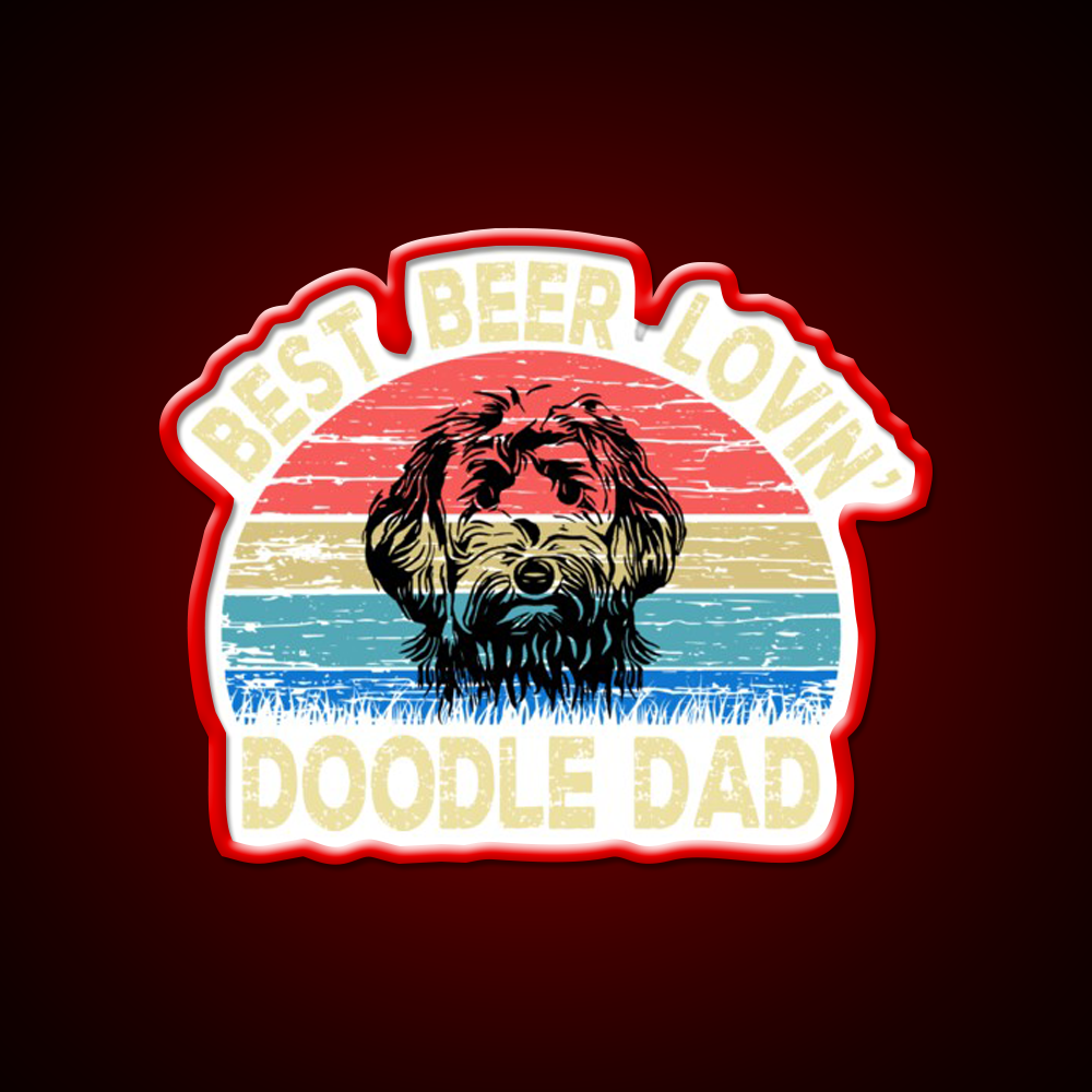 Beer Lovin Doodle Dad Design Beer Bar Decor Led Neon Sign Rgb Color - LED neon sign view 10