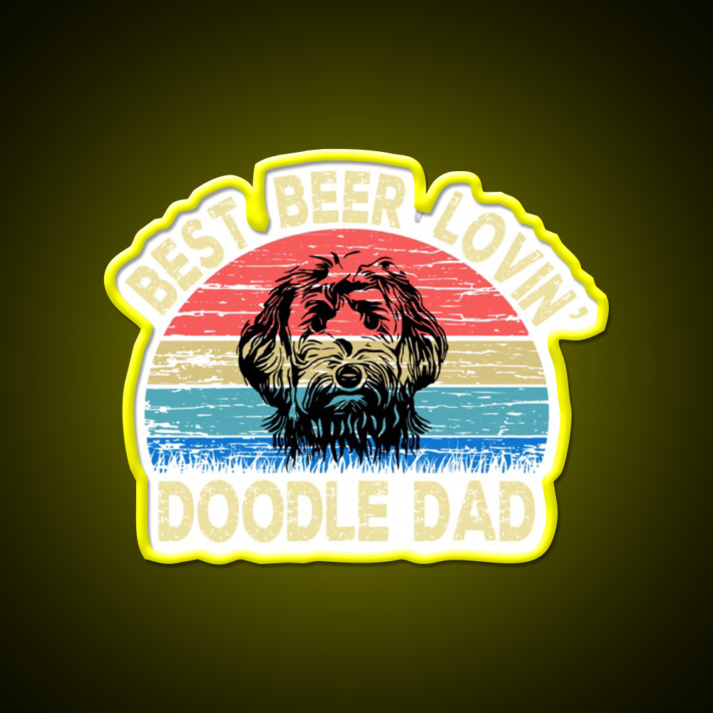 Beer Lovin Doodle Dad Design Beer Bar Decor Led Neon Sign Rgb Color - LED neon sign view 7