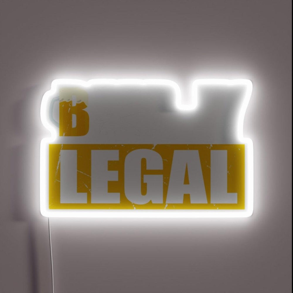 Beer Ly Legal Rgb Led Neon Sign - Custom LED neon sign front view