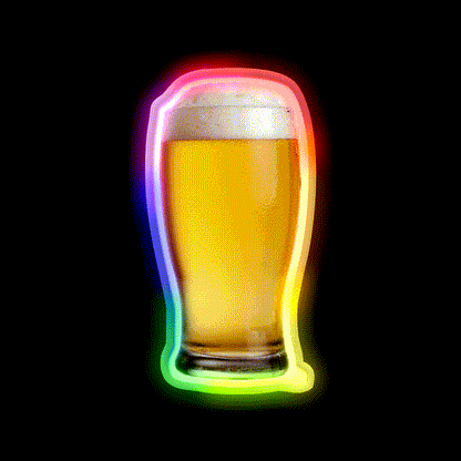 Beer Man Cave Bar Led Neon Sign Beer Cup Wall Art Rgb Color - LED neon sign close-up detail