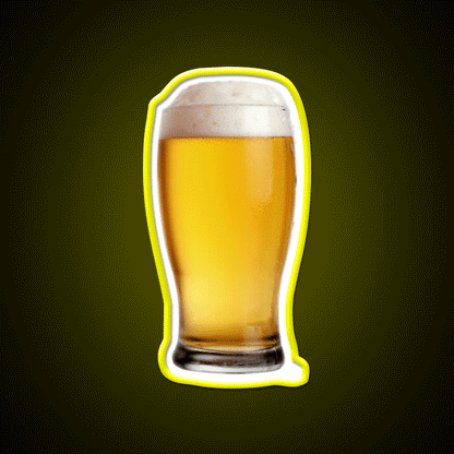 Beer Man Cave Bar Led Neon Sign Beer Cup Wall Art Rgb Color - Custom LED neon sign front view