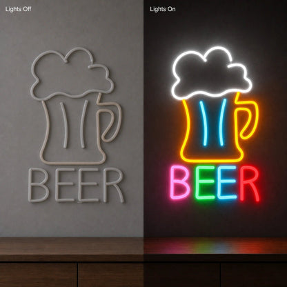 Beer Man Cave LED Neon Sign Garage Neon Sign - Shineneon