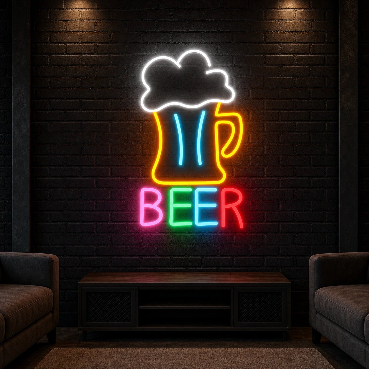 Beer Man Cave LED Neon Sign Garage Neon Sign - Shineneon