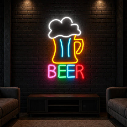 Beer Man Cave LED Neon Sign Garage Neon Sign - Shineneon