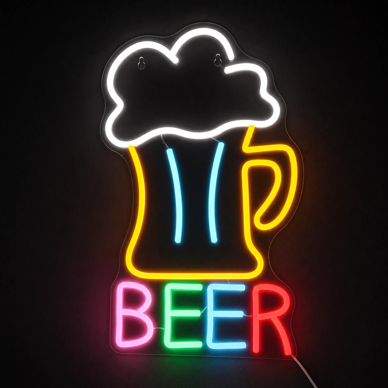 Beer Man Cave LED Neon Sign Home Garage Wall Decoration - Shineneon