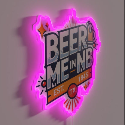 Beer Me In Nb Rgb Led Neon Sign - LED neon sign close-up detail
