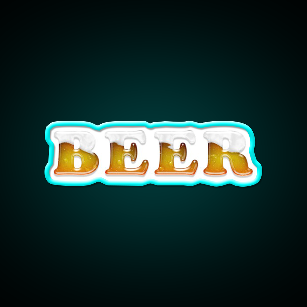 Beer Me Man Cave Bar Led Neon Sign Rgb Color - Size and dimension reference