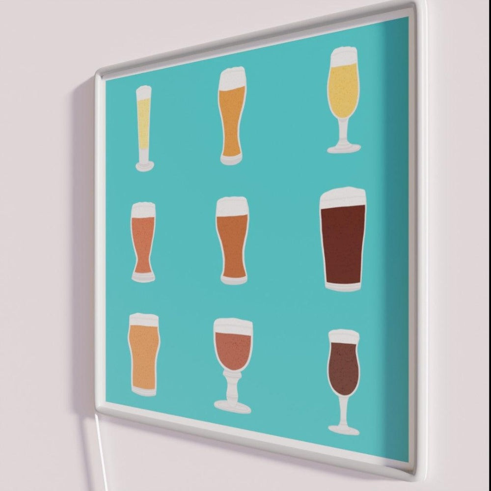 Beer Me Rgb Led Neon Sign - Neon sign mounted on wall in room