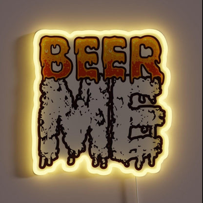 Beer Me Typography Rgb Led Neon Sign - Custom LED neon sign front view