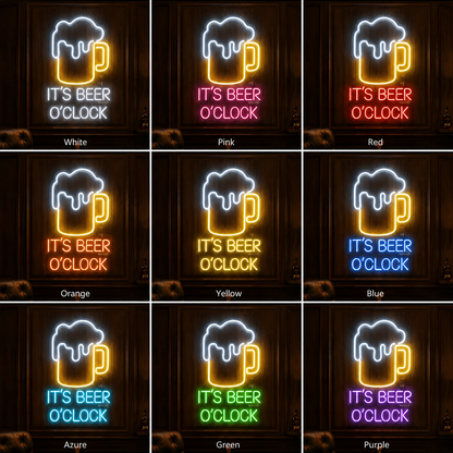 Beer Mug Bar Decor Pub Brewery Man Cave Light LED Neon Sign color grid