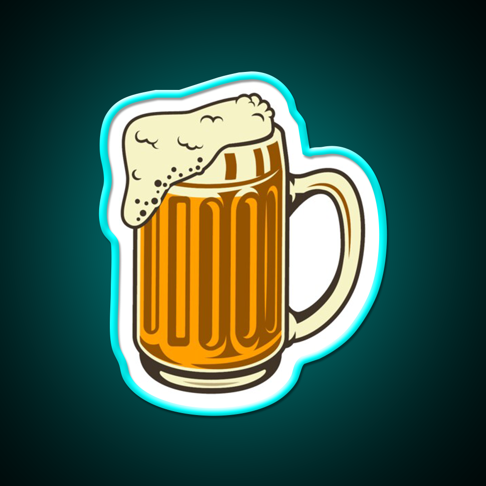 Beer Mug Beer Bar Decor Led Neon Sign Rgb Color - Size and dimension reference